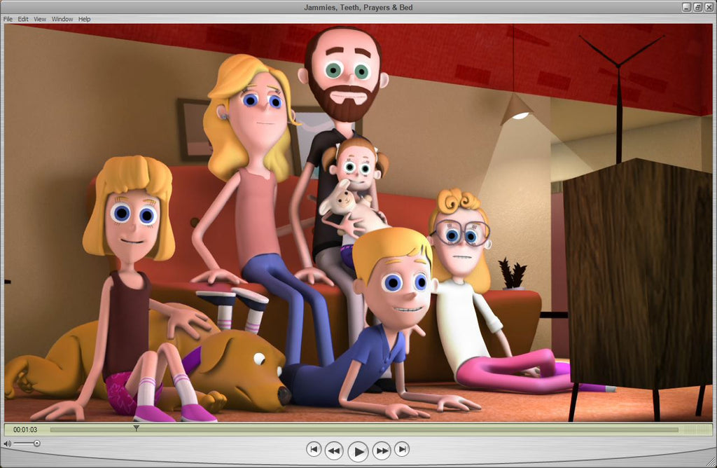 Jammies, Teeth, Prayers, & Bed Animated Short Video